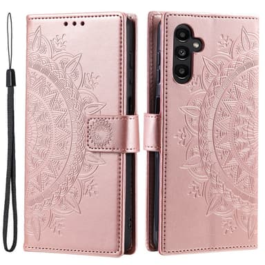 SKALO Samsung S24 Mandala Flip Cover - Rosa guld