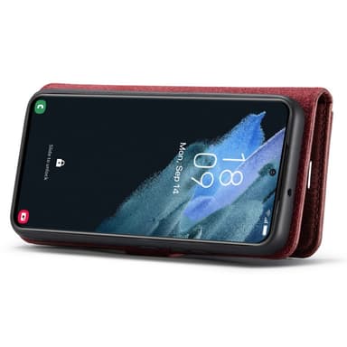 DG MING Samsung S24+ 2-i-1 Magnet Pungetui - Rød