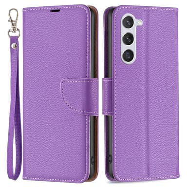 SKALO Samsung S24 Litchi Flip Cover - Lilla