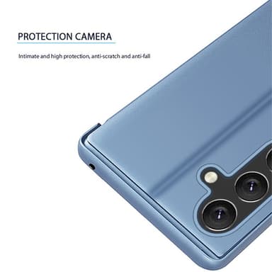 SKALO Samsung A05s 4G Clear View Mirror Etui - Blå
