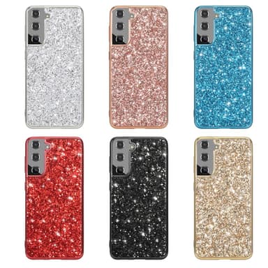 SKALO Samsung S24 Glitter TPU Cover - Guld
