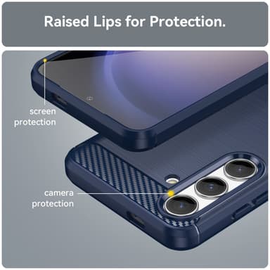 SKALO Samsung S24 Armor Carbon Stødsikker TPU-cover - Blå