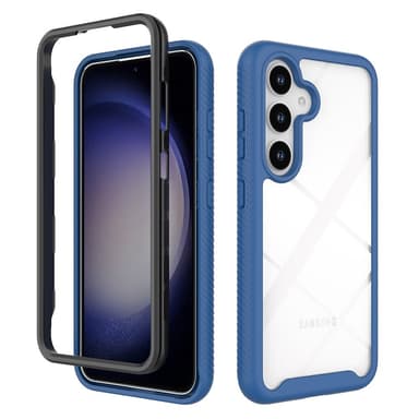 SKALO Samsung S24 Stødsikker Clear Hybrid Cover - Mørkeblå