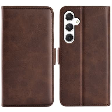 SKALO Samsung S24 Premium Wallet Flip Cover - Brun