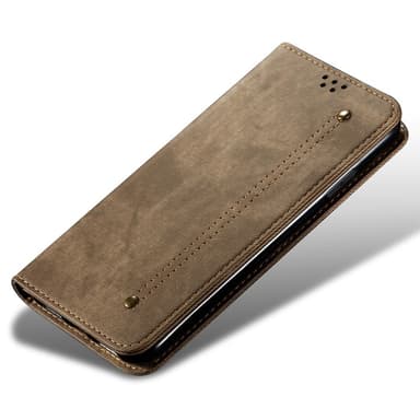 SKALO Samsung S24 Jeans Flip Cover - Khaki