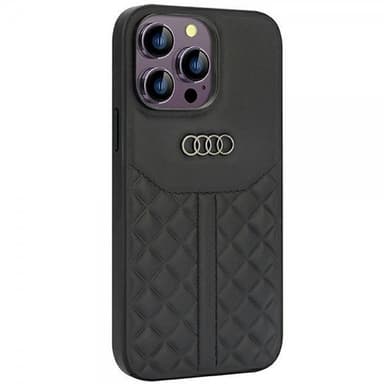 Audi iPhone 14 Pro Max Cover Genuine Leather Case Sort