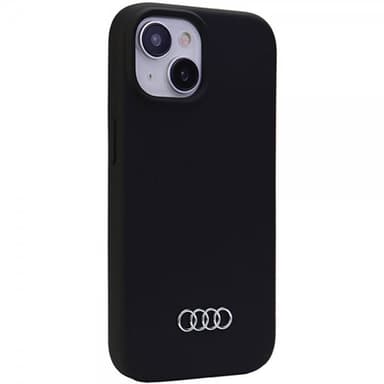 Audi iPhone 15 Plus Cover Silikoni Sort