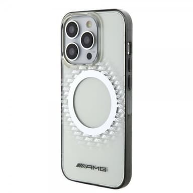 Mercedes Benz iPhone 15 Pro Max Cover Rhombus Pattern MagSafe AMG Transparent