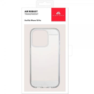 Black Rock iPhone 15 Pro Cover Air Robust Case Transparent