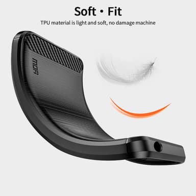 MOFI Motorola Moto G14 Kulfiber tekstur Etui Børstet - Sort