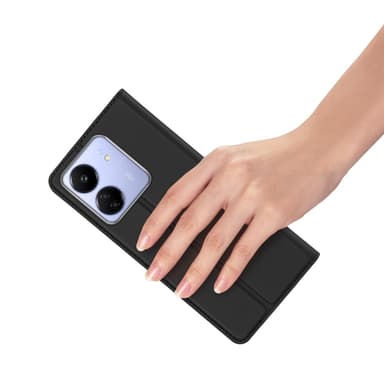 DUX DUCIS Skin Pro Series Taske med Kortspor Xiaomi Redmi 13C - Sort