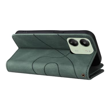 KT Wallet Case til Xiaomi Redmi 13C - Grøn-Rød