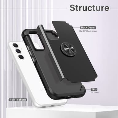 Samsung Galaxy A15 Fingerring Kickstand Hybrid Taske