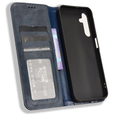 Wallet Stand Flip-telefonetui til Samsung Galaxy A15 5G - Blå