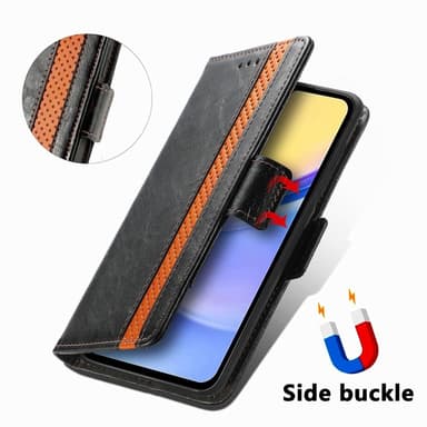 SKALO Samsung A15 5G 002 Series CASENEO Premium PU-læderpung - Sort
