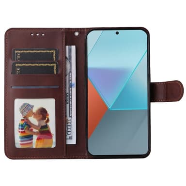 SKALO Xiaomi Redmi Note 13 Pro 5G PU-læder Pungetui - Brun