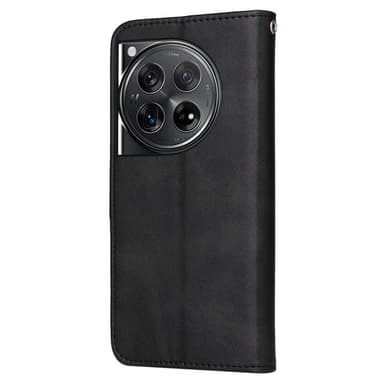 SKALO OnePlus 12 5G PU-læder Pungetui - Sort