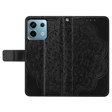 SKALO Xiaomi Redmi Note 13 Pro 5G Mandala Flip Cover - Sort