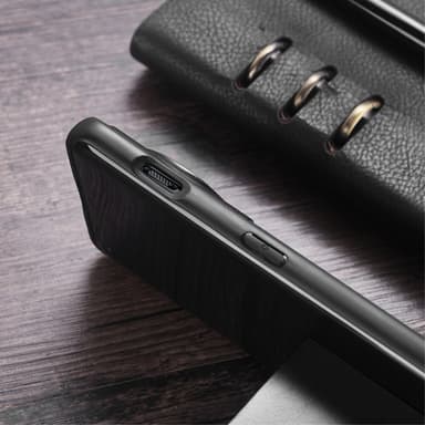 SKALO OnePlus 12 5G PU læder hybrid magnetisk ring Cover - Grøn