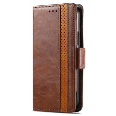 SKALO Xiaomi 14 5G 002 Series CASENEO Premium PU-læderpung - Mørkebrun