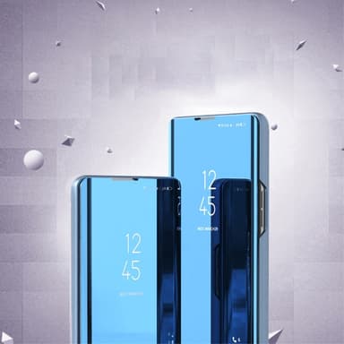SKALO Xiaomi Redmi 13C 4G Clear View Mirror Etui - Sølv