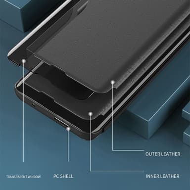 SKALO Xiaomi Redmi Note 13 5G Clear View Window Cover - Blå