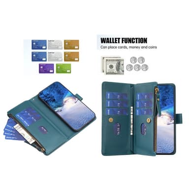 SKALO Xiaomi Redmi Note 13 Pro 5G Big Wallet 11-RUM Pungetui - Grøn
