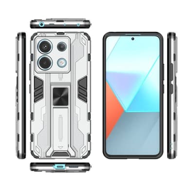 SKALO Xiaomi Redmi Note 13 Pro 5G Hybrid BIBERCAS Cover - Sølv