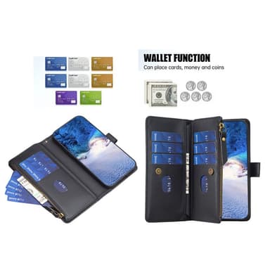 SKALO Xiaomi Redmi Note 13 Pro 5G Big Wallet 11-RUM Pungetui - Sort