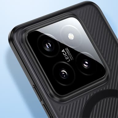 SKALO Xiaomi 14 5G Twill Magnetic Ring Cover - Hvid
