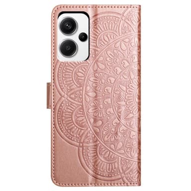 SKALO Xiaomi Redmi Note 13 Pro+ Mandala Flip Cover - Rosa guld