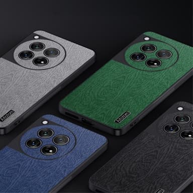 SKALO OnePlus 12 5G PU-læder Hybrid Cover - Blå