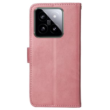 SKALO Xiaomi 14 5G PU-læder Pungetui - Pink