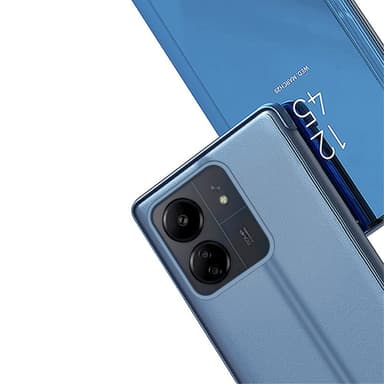SKALO Xiaomi Redmi 13C 4G Clear View Mirror Etui - Sølv