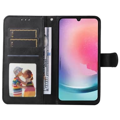 SKALO Samsung A25 5G PU-læder Pungetui - Sort