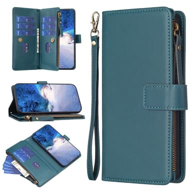 SKALO Xiaomi Redmi Note 13 Pro 5G Big Wallet 11-RUM Pungetui - Grøn