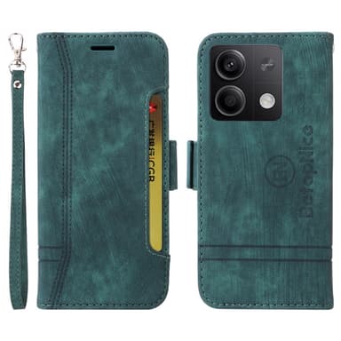 SKALO Xiaomi Redmi Note 13 5G BETOPNICE 001 Pungetui i PU-læder - Grøn