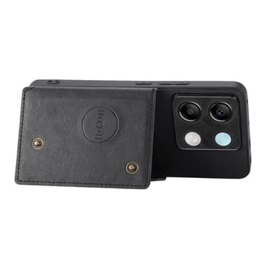 SKALO Xiaomi Redmi Note 13 Pro 5G PU-læder Cover med Pung - Sort