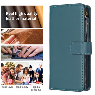 SKALO Xiaomi Redmi Note 13 Pro 5G Big Wallet 11-RUM Pungetui - Grøn