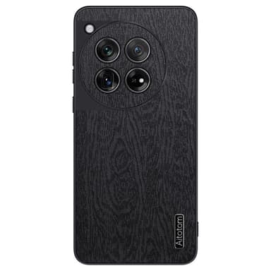 SKALO OnePlus 12 5G PU-læder Hybrid Cover - Sort