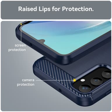 SKALO Samsung A25 5G Armor Carbon Stødsikker TPU-cover - Blå