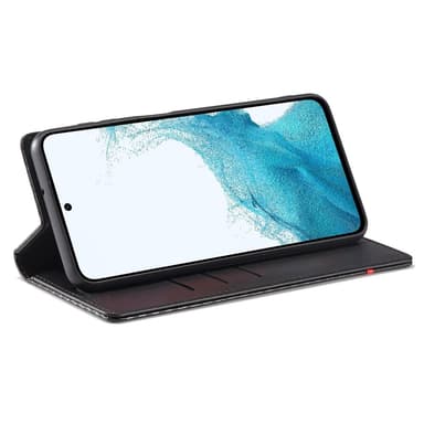SKALO Samsung A15 5G LC.IMEEKE Carbon Fiber Pungetui i PU-læder - Sort