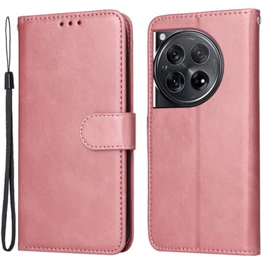 SKALO OnePlus 12 5G PU-læder Pungetui - Pink