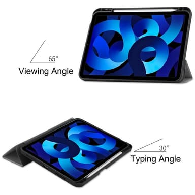 Trifoldet stativetui til iPad 10.9 (2022) Tabletcover Penslot - Grå