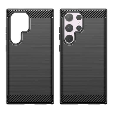 Til Samsung Galaxy S24 Ultra Cover Til Telefon TPU Carbon Fiber Texture Slim-Fit