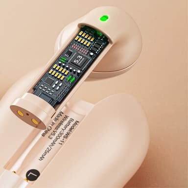 WEKOME Earphones Bluetooth 5.3 Stereo Earbuds - Beige