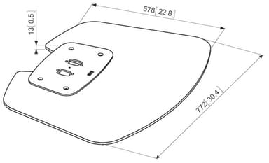 Vogels Pro PFF 7020 gulvplade (sølv)