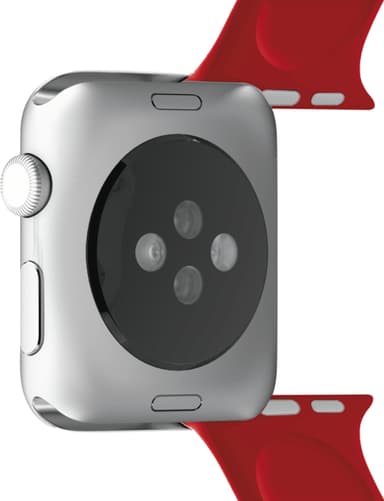 Puro Icon silikonesportsrem til Apple Watch 42-44 mm (rød)