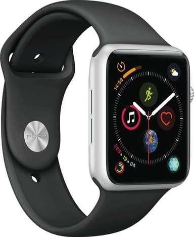Puro Icon silikonesportsrem til Apple Watch 42-45 mm (sort)