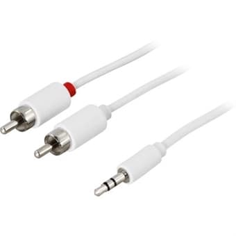 Lydkabel, 3,5mm male - 2xRCA male 3m